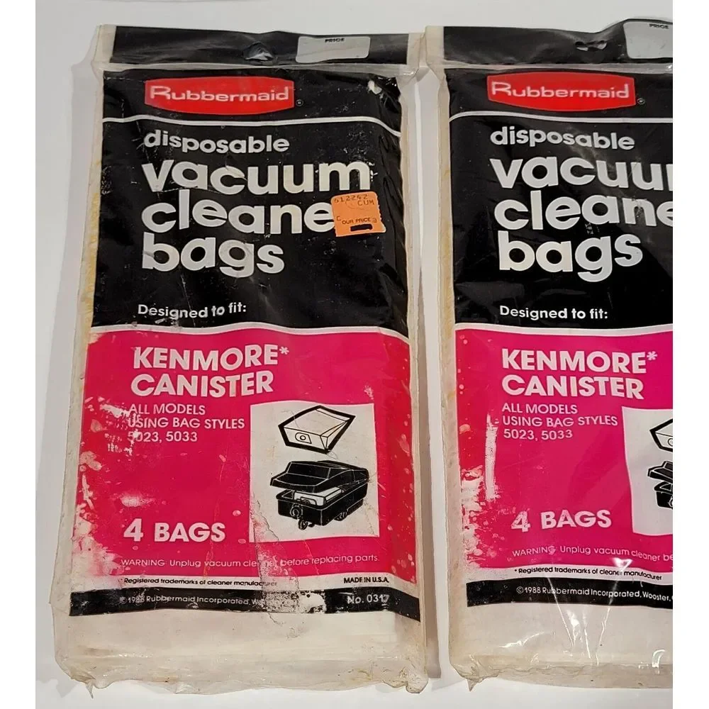 4 Type E Vacuum Cleaner Bags For Kenmore 5023 5033 Canister Vacuum By Rubbermaid